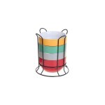 Bols sur rack - ac - d�co - set de 4 - 50 cl - fa�ence et porcelaine 20 cm
