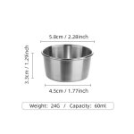 Bol a trempage rond en acier inoxydable, assiette d'assaisonnement, pot chaud, tasse de sauce alimentaire, ...