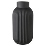 Boltze 2026912 vase cylindrique verre noir