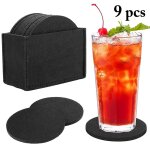 Bon66 ensemble de sous - verres en feutre 8 pices rsistants a la chaleur caboteur de boisson rond absorbant ...
