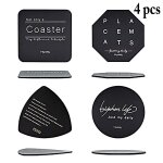 Bon66 sous - verres en acier inoxydable rond antidérapant style nordique résistants a la chaleur tapis ... Bon66 sous - verres en acier inoxydable rond antidérapant style nordique résistants a la chaleur tapis ...
