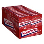 Bonbons chewing - gum hollywood drag�es fraise des bois lot de 20 bo�tes
