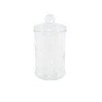 Bonbonniere verre avec couvercle 18. 7cm