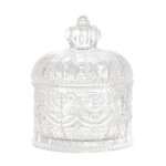 Bonbonniere verre joyau couronne royale 12. 5x9cm