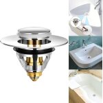 Bonde de lavabo pop - up - universel flitre de vidange anti - bloqué, bouchon lavabo, bonde et clapet ... Bonde de lavabo pop - up - universel flitre de vidange anti - bloqué, bouchon lavabo, bonde et clapet ...