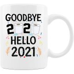 Bonne ann�e 2021 hello eve goodbye 2020 pyjama family tasse a caf� en c�ramique, tasse 11 oz