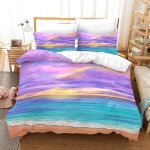 Bord de mer parure de lit x + x taies d'oreiller xcm housse de couette personne microfibre parures de ...
