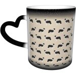 Border collie brown color changing mug in the sky ceramic heat sensitive water cups coffee magic mugs ...