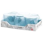 Bormioli rocco slot lot de 6 verres bleu - 6502 Bormioli rocco slot lot de 6 verres bleu - 6502