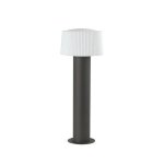 Borne ext�rieure faro muffin gris anthracite aluminium - led int�gr�e - contemporain - design