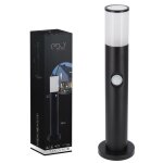 Borne de jardin tulis ov 40 d�tecteur de mouvement pir gu10 noir ip54 garden line edo