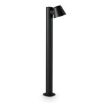 Borne lumineuse ext�rieure - ideal lux - gas pt1 - aluminium thermolaqu� - diffuseur verre tremp� sabl� ...