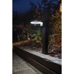 Borne solaire - galix - g4590b - tr�s eclairante - inox (option applique) avec d�tecteur - h50 cm - 1000 ...