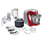 Bosch mum58720 robot de cuisine 1000 w 3, 9 l gris, rouge et acier inoxydable