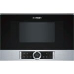 Bosch serie 8 bfl634gs1 - four micro - ondes monofonction - encastrable - 21 litres - 900 watt - acier ...