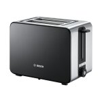 Bosch tat7203 - grille - pain - 2 tranche - 2 emplacements - inox / noir
