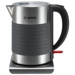Bosch twk7s05 bouilloire 1, 7 l 2200 w noir et gris