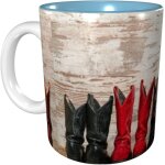 Bottes en cuir tasses a cafe tasse en ceramique de 11 oz pour le bureau et la maison tasse a the d'eau ...