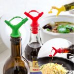 Bouchon de bouche de bouteille de sauce de soja a double tete en silicone bouchon de bouteille de vinaigre ...