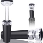 Bouchon de bouteille, 3 pièces bouchon de bouteille de vin sous vide en silicone et couleur : noir Bouchon de bouteille, 3 pièces bouchon de bouteille de vin sous vide en silicone et couleur : noir