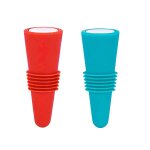 Bouchon de bouteille en silicone, 2 pi�ces, bouchon de bouteille de bi�re, de vin, d'assaisonnement, ...