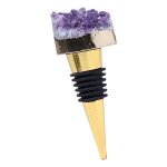 Bouchon de bouteille de vin rouge en amthyste naturelle, 1 pice, pour bar de mariage