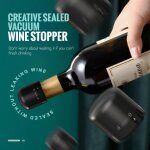 Bouchon de bouteille de vin scell� sous vide, maintien de la fra�cheur, verrouillage rotatif a 360 pour ...