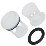 Bouchon / filtre de pompe de vidange (121726 - 49600) lave - linge (c00141034 482000022946 ariston hotpoint ...