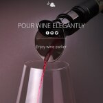 Bouchon de vin rouge 2 en 1, accessoires de bar, carafe  verser en forme de fleur, bouchon de bouteille ...