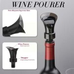 Bouchon de vin rouge 2 en 1, entonnoir verseur bouteille de carafe, bouchon de bar en silicone, garder ... Bouchon de vin rouge 2 en 1, entonnoir verseur bouteille de carafe, bouchon de bar en silicone, garder ...