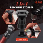 Bouchon de vin rouge en silicone 2 en 1, carafe a verser en forme de fleur, accessoires de bar, conserve ...