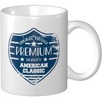 Bouclier vintage timbres imprimes et badges decalcomanies tasse a cafe 11 oz pour bureau maison cadeau ...