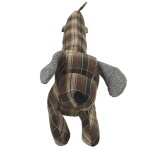 Boudin de porte en polyester motif quadrillés collection dog retro marron Boudin de porte en polyester motif quadrillés collection dog retro marron