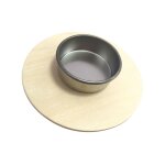 Bougeoir en bois rond � 9 cm