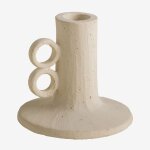 Bougeoir en c�ramique marit beige cr�me