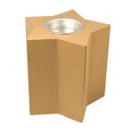 Bougeoir etoile Ø16 cm insert alu Ø6, 1 cm papier m�ch�