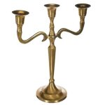 Bougeoir metal or 3 tetes 27cm
