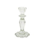 Bougeoir verre salvia 15. 5cm vert sauge