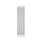 Bougies d'anniversaire - set de 16 - hauteur 14. 5 cm - argent� - pour enfant mixte