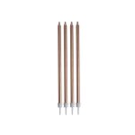 Bougies d'anniversaire - set de 16 - hauteur 14. 5 cm - couleur rose gold