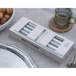 Bougies chandelle - nipter - argent mtallis - lot de 10 - combustion 7h - inodores