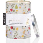 Bougies chic poire & rose 320g - parfum frais printanier - longue dur�e 60 heures - cire de soja naturelle ...