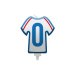 Bougie chiffre 0 maillot france football 8cm