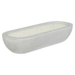 Bougie citronelle 10h pot ciment 580g 40x15. 5x8cm