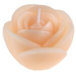 Bougie decorative fleur rose 12x7cm peche