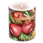 Bougie d�corative pommes et cannelle no�l