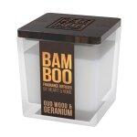 Bougie �co responsable bois de oud g�ranium heart and home