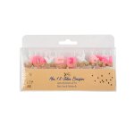 Bougies joyeux anniversaire 2. 1cm blanc rose or