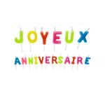 Bougies joyeux anniversaire taille unique
