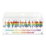 Bougies lettres joyeux anniversaire 5. 5cm rainbow